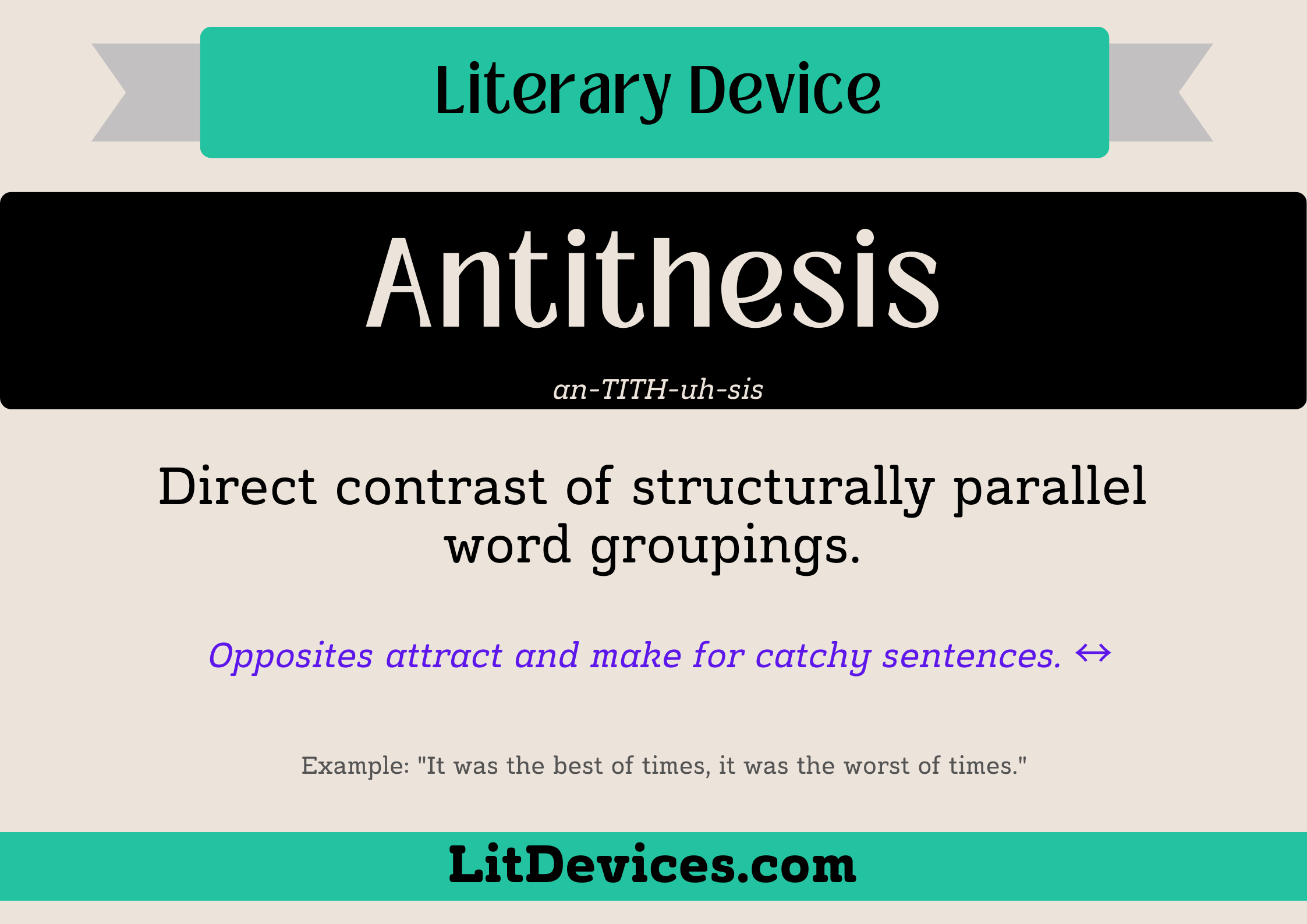 antithesis literary device