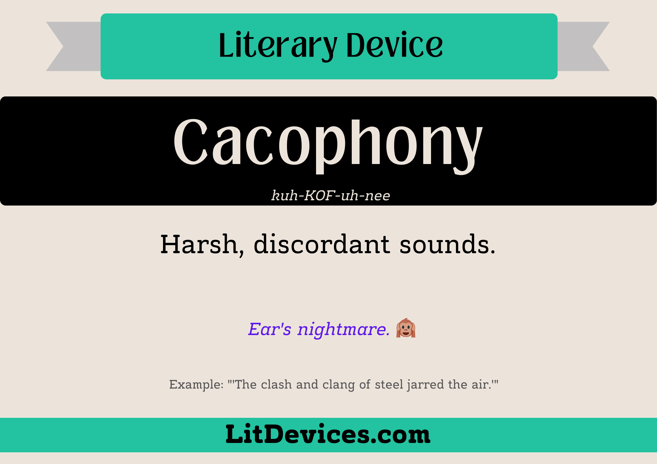 cacophony literary device
