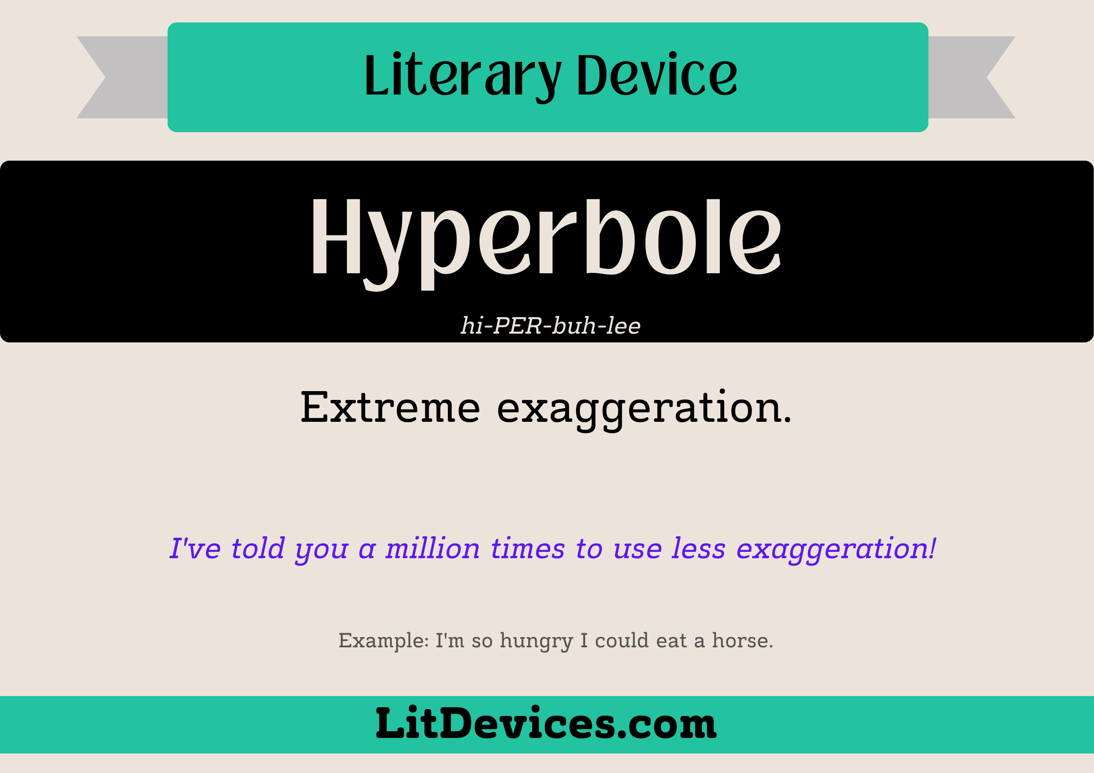 hyperbole literary device